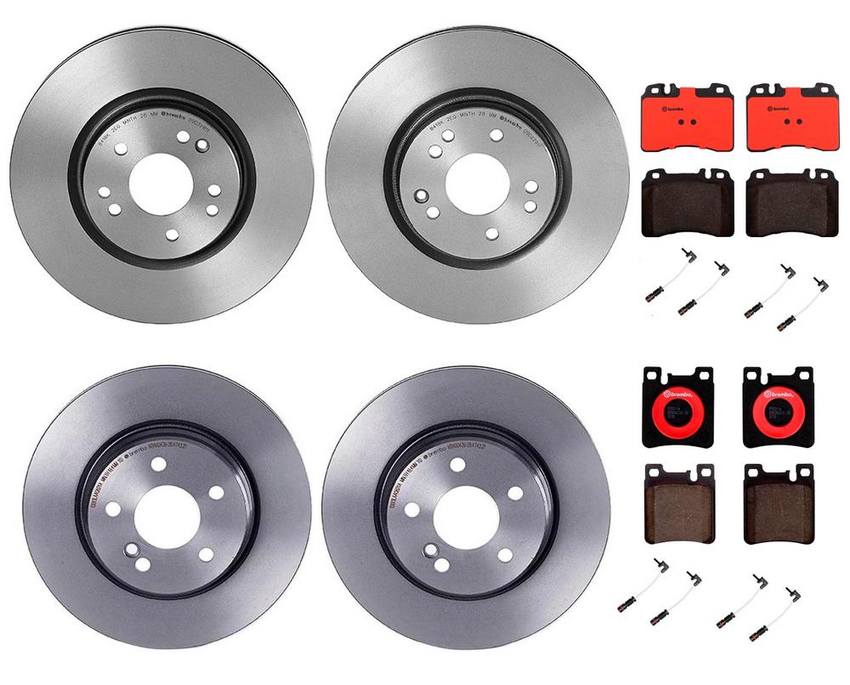 Brembo Brake Pads and Rotors Kit Front and Rear (320mm/300mm